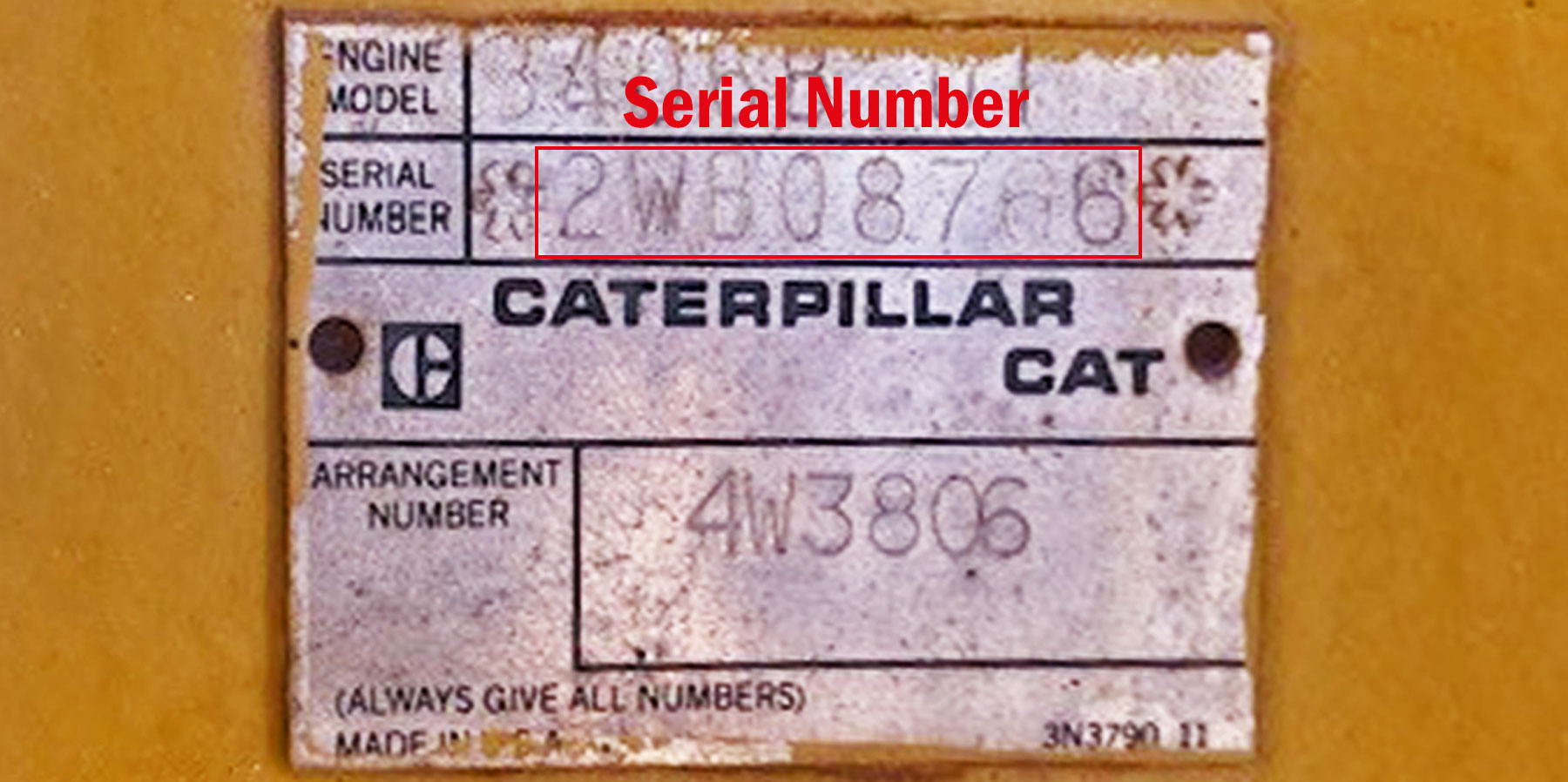 Caterpillar® Engine Identification Kmp Brand